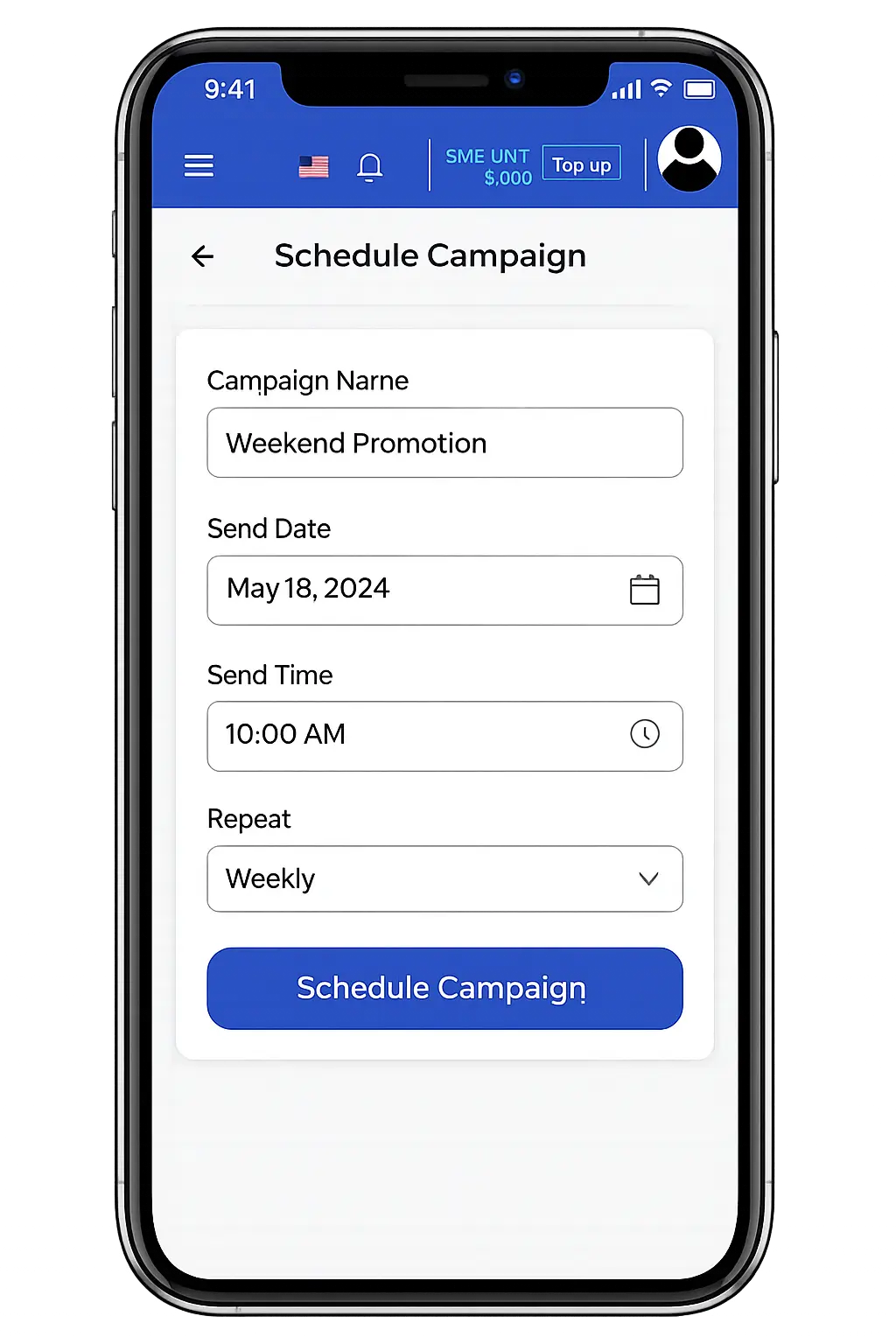 Campaign Scheduling & Live Tracking